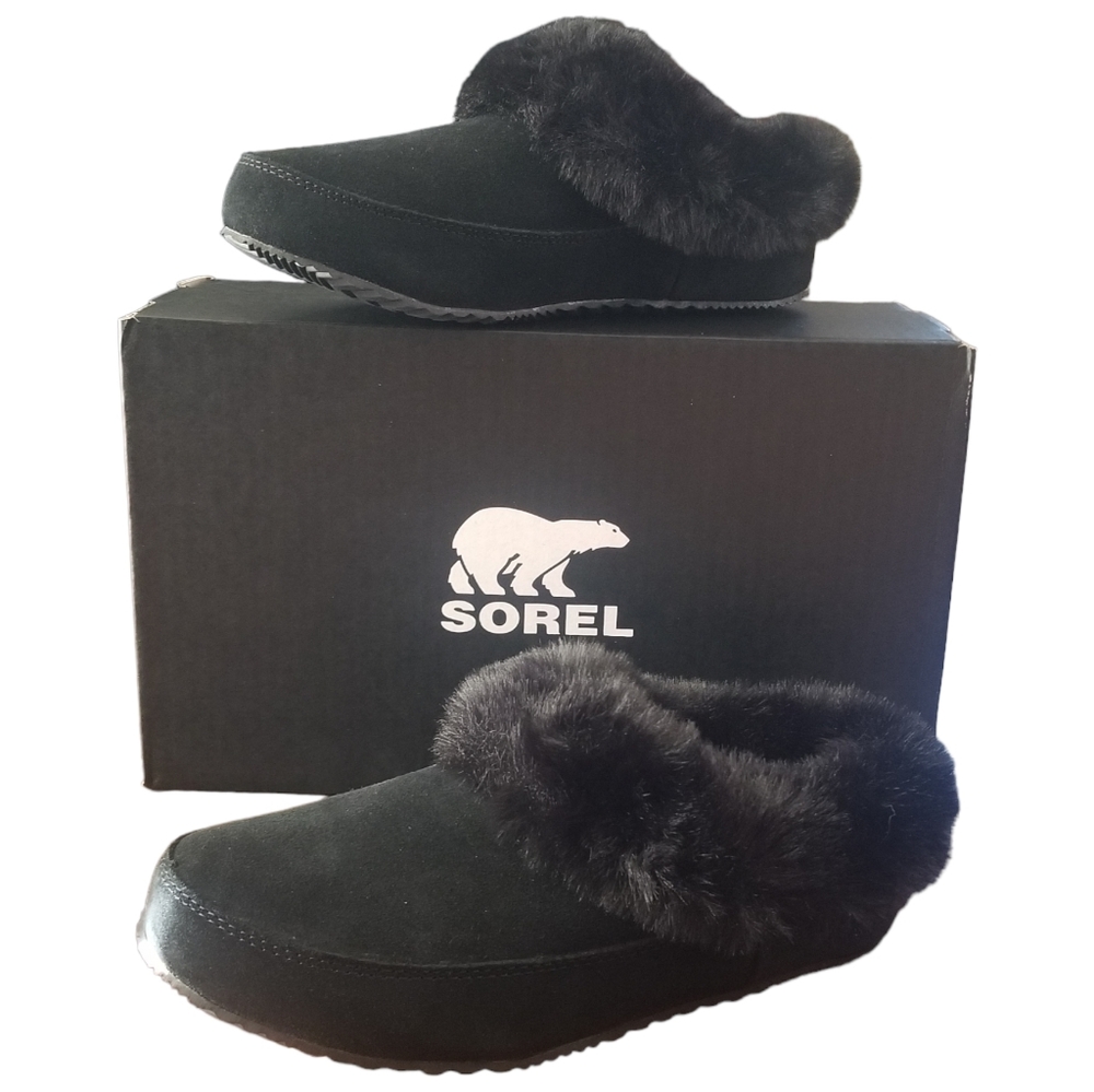 Sorel Go Coffee Run Slipper Black Size 6